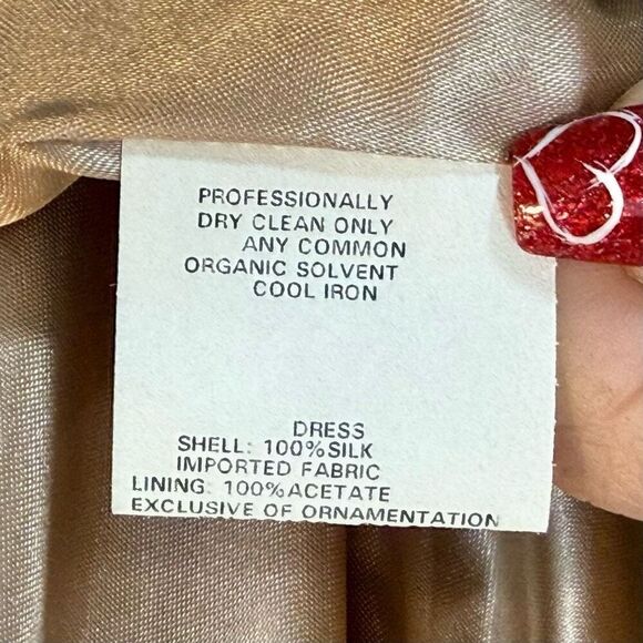 Vintage Jessica McClintock 100% Silk Strapless Fully Lined Formal Gown Women’s 8 - Picture 7 of 11